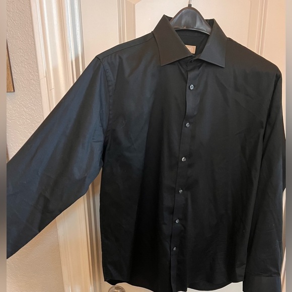 New without tags Michael Kors button‎ down men’s shirt. Cotton poly blend. Black - Picture 1 of 10